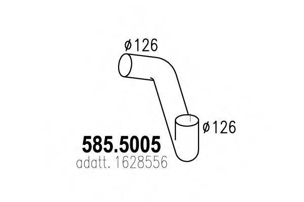 ASSO 5855005 Труба вихлопного газу