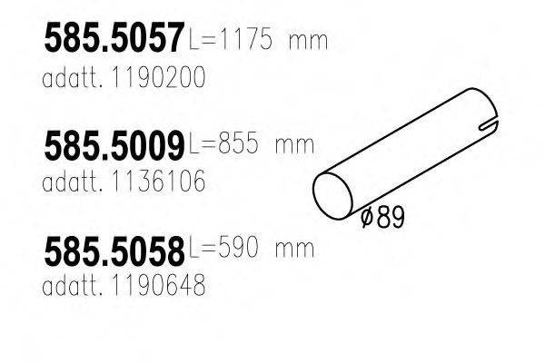 ASSO 5855058 Труба вихлопного газу