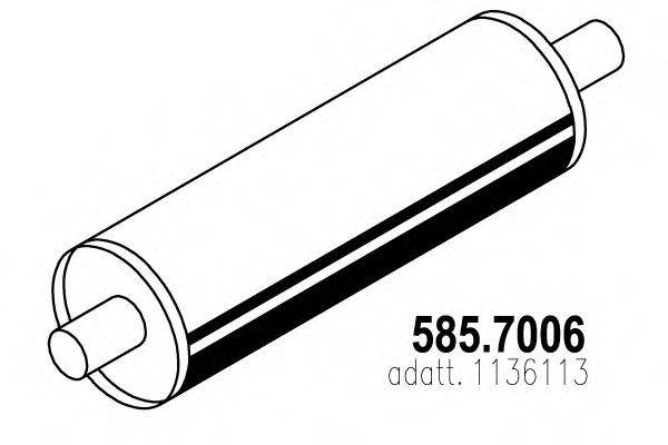 ASSO 5857006 Середній/кінцевий глушник ОГ