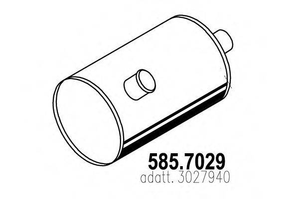 ASSO 5857029 Середній/кінцевий глушник ОГ