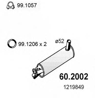 ASSO 602002 Передглушувач вихлопних газів