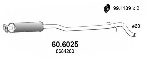 ASSO 606025 Середній глушник вихлопних газів