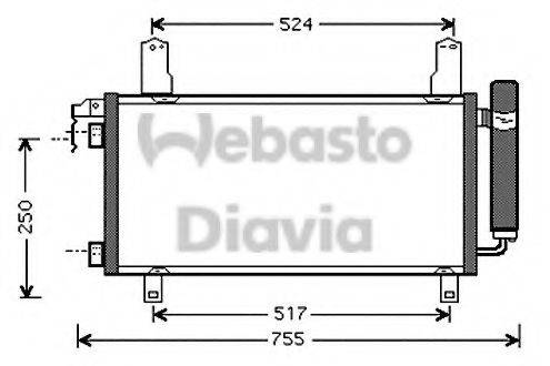 WEBASTO 82D0225528A Конденсатор, кондиціонер