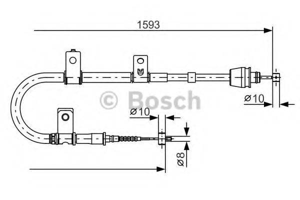 BOSCH 1987482166 Трос, стоянкова гальмівна система