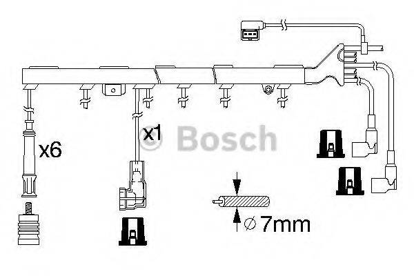 BOSCH 0986356327 Комплект дротів запалювання