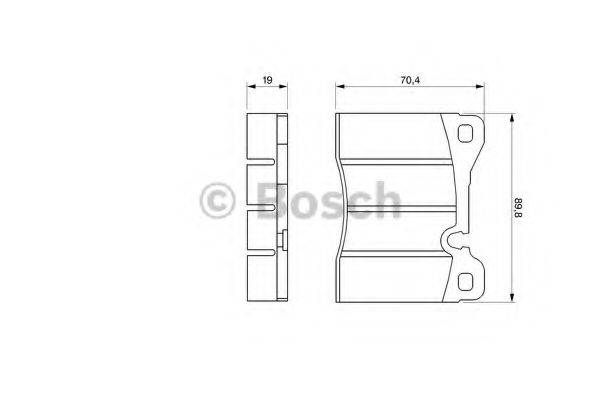 BOSCH 0986464372 Комплект гальмівних колодок, дискове гальмо