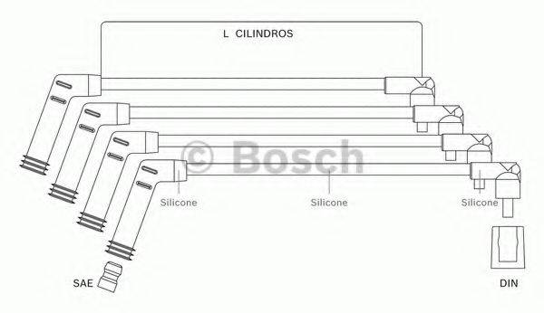 BOSCH F00099C117 Комплект дротів запалювання