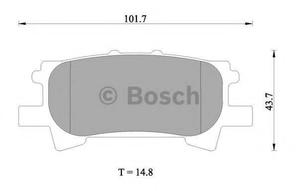 BOSCH 0986AB1412 Комплект гальмівних колодок, дискове гальмо