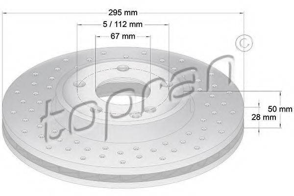 TOPRAN 408555 гальмівний диск