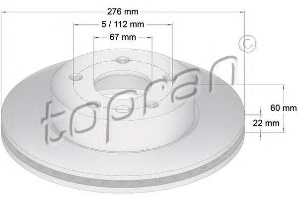 TOPRAN 400857 гальмівний диск
