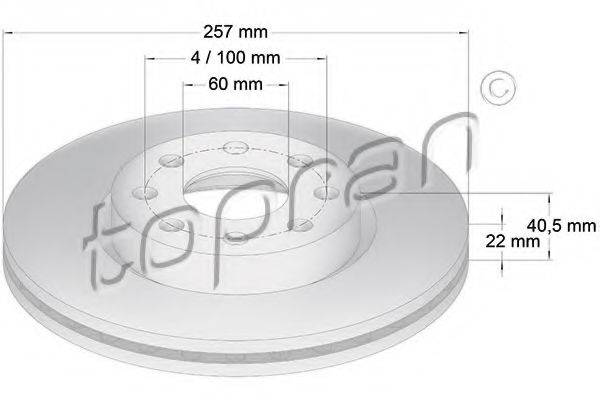 TOPRAN 207602 гальмівний диск