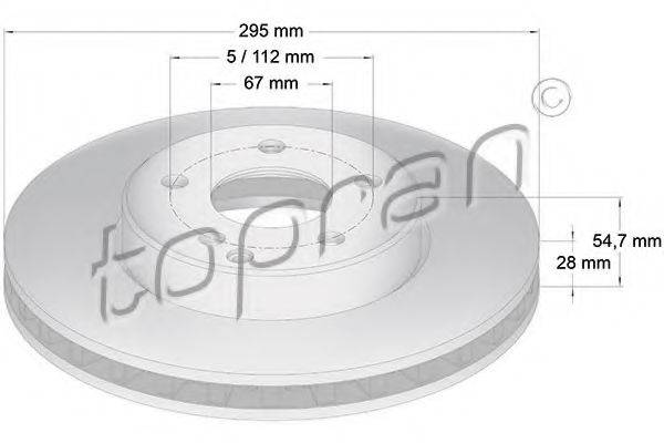 TOPRAN 401051 гальмівний диск