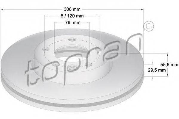 TOPRAN 110428 гальмівний диск