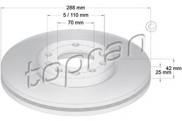 TOPRAN 205521 гальмівний диск