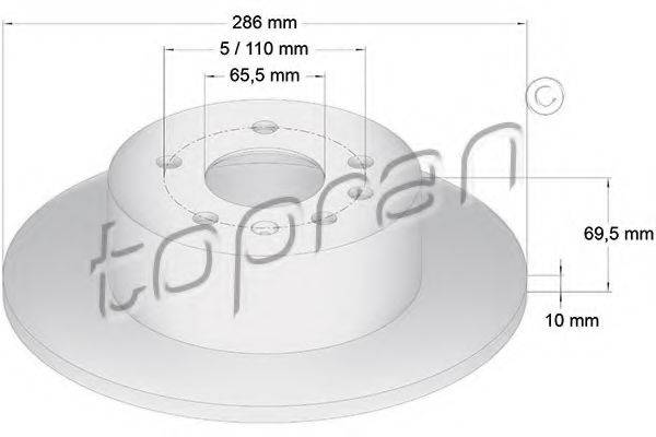 TOPRAN 200951 гальмівний диск