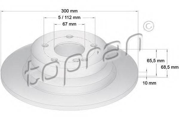 TOPRAN 401054 гальмівний диск