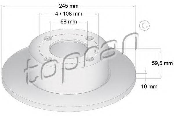 TOPRAN 103702 гальмівний диск