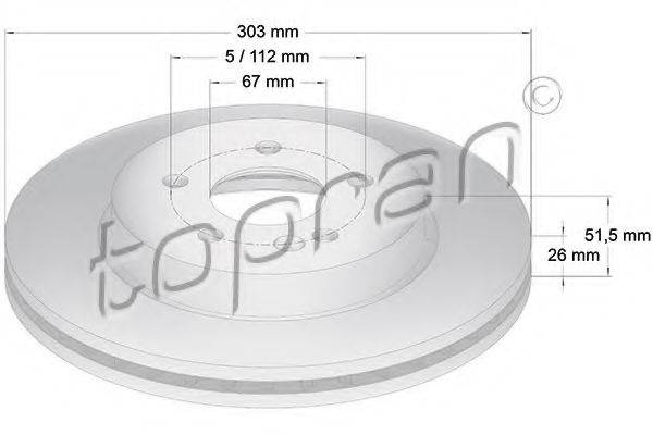 TOPRAN 401400 гальмівний диск