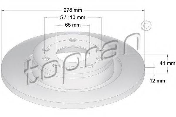 TOPRAN 206506 гальмівний диск