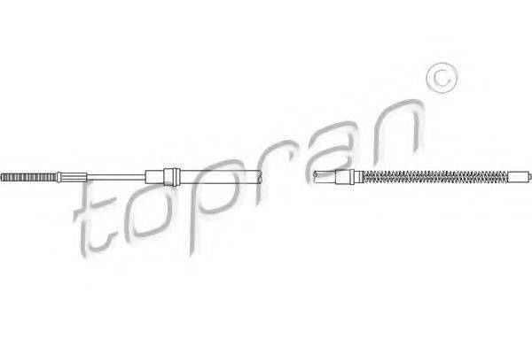 TOPRAN 103062 Трос, стоянкова гальмівна система