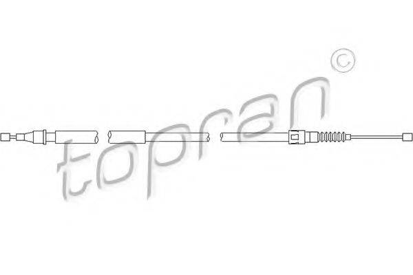 TOPRAN 206501 Трос, стоянкова гальмівна система