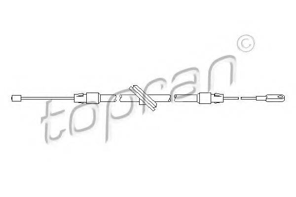 TOPRAN 401659 Трос, гальмівний механізм робочої гальмівної системи