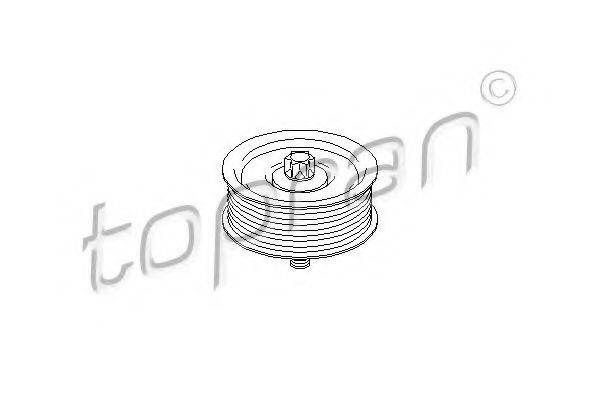 TOPRAN 407874 Паразитний / провідний ролик, полікліновий ремінь