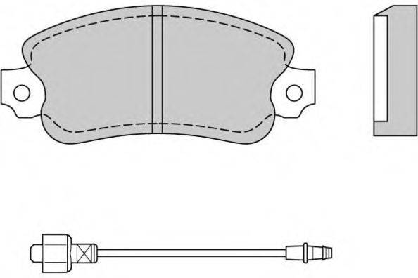 E.T.F. 120127 Комплект гальмівних колодок, дискове гальмо