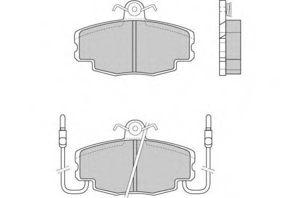 E.T.F. 120201 Комплект гальмівних колодок, дискове гальмо