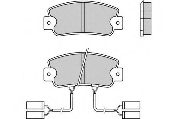 E.T.F. 120336 Комплект гальмівних колодок, дискове гальмо