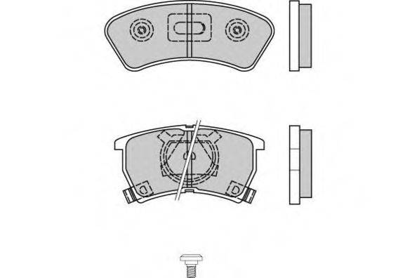 E.T.F. 120352 Комплект гальмівних колодок, дискове гальмо