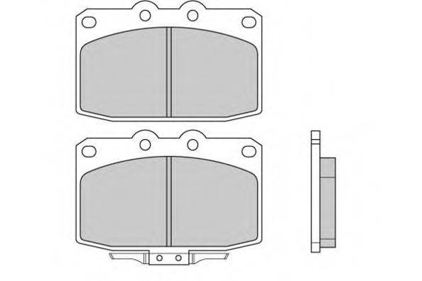 E.T.F. 120369 Комплект гальмівних колодок, дискове гальмо