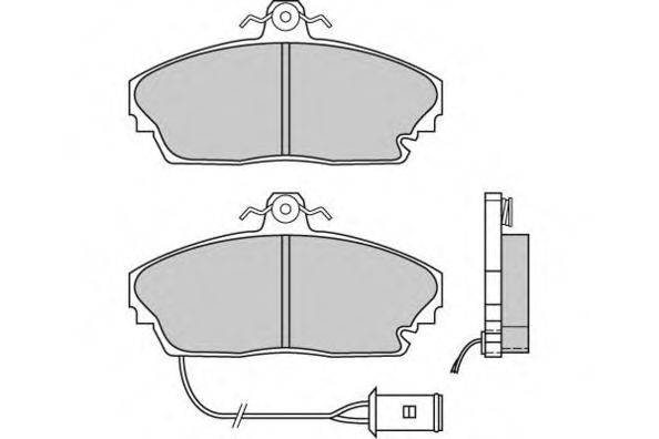 E.T.F. 120393 Комплект гальмівних колодок, дискове гальмо