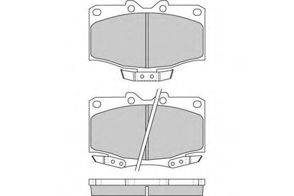 E.T.F. 120725 Комплект гальмівних колодок, дискове гальмо