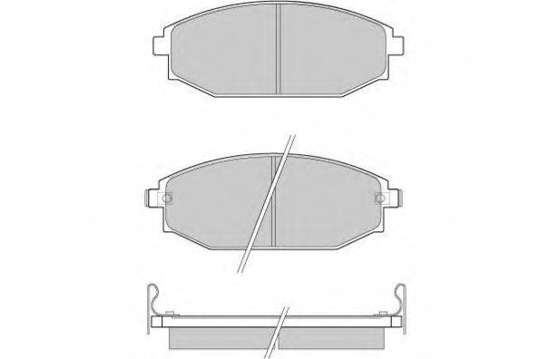 E.T.F. 120871 Комплект гальмівних колодок, дискове гальмо