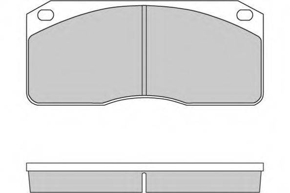 E.T.F. 125238 Комплект гальмівних колодок, дискове гальмо