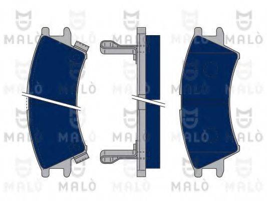 MALO 1050018 Комплект гальмівних колодок, дискове гальмо