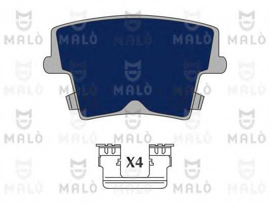 MALO 1051072 Комплект гальмівних колодок, дискове гальмо