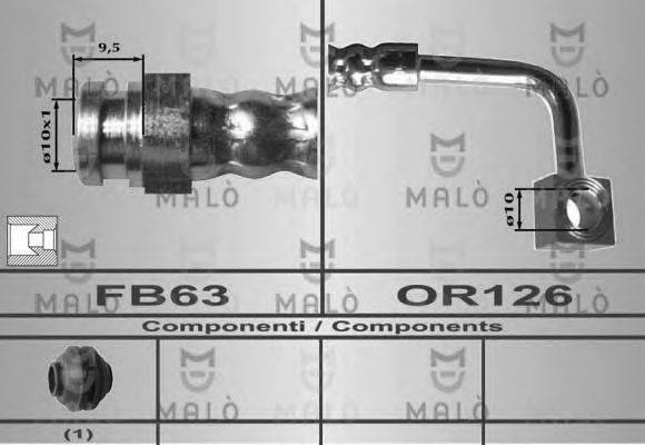 MALO 80529 Гальмівний шланг