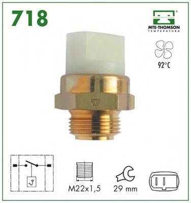 MTE-THOMSON 718 Термивимикач, вентилятор радіатора