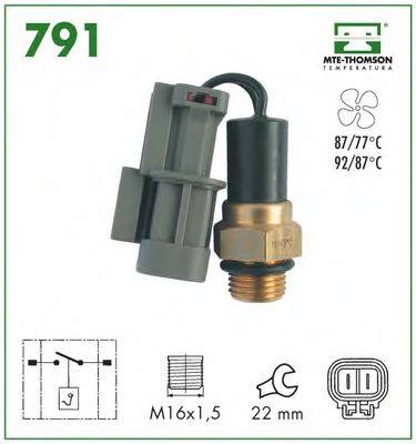 MTE-THOMSON 791 Термивимикач, вентилятор радіатора