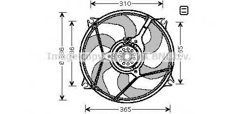 PRASCO CN7530 Вентилятор, охолодження двигуна
