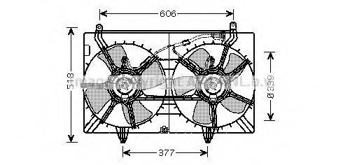 PRASCO DN7529 Вентилятор, охолодження двигуна
