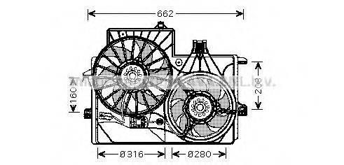 PRASCO OL7529 Вентилятор, охолодження двигуна