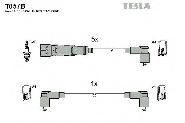 TESLA T057B Комплект дротів запалювання