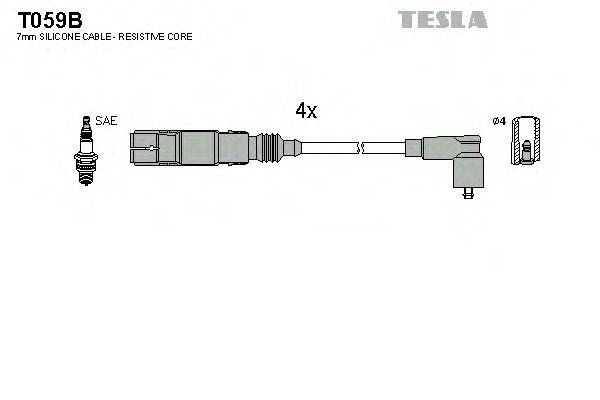 TESLA T059B Комплект дротів запалювання