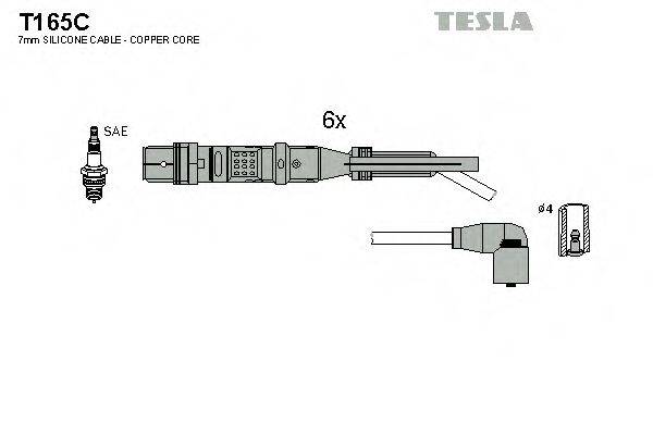 TESLA T165C Комплект дротів запалювання