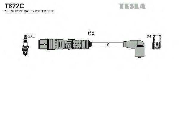 TESLA T622C Комплект дротів запалювання