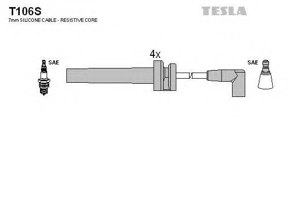 TESLA T106S Комплект дротів запалювання