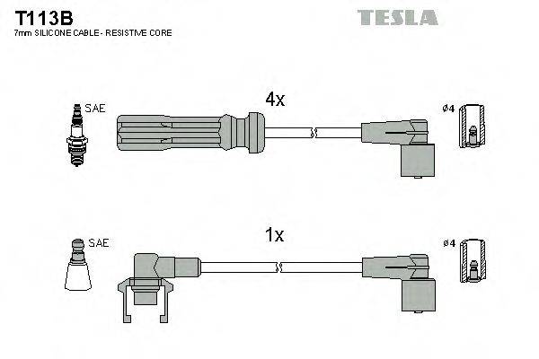 TESLA T113B Комплект дротів запалювання
